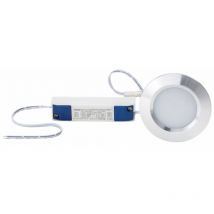 Led Spot Compact Alluminio spazzolato 3W 300lm (25W) 120° AC220-240V - Foratura naturale bianca 4000K 55mm