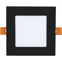 Led Spot - Einbaustrahler 9W 3000K warmweiß ohne Led-Punkte - Led Deckenspot 120x120mm, schwarz 230V