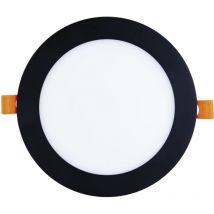 Led Spot - Einbaustrahler 15W 3000K warmweiß ohne Led-Punkte - Led Deckenspot ø 172mm, schwarz 230V