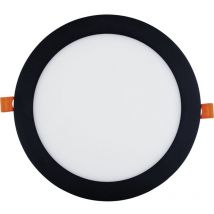 Led Spot - Einbaustrahler 21W 3000K warmweiß ohne Led-Punkte - Led Deckenspot ø 225mm, schwarz 230V