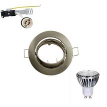 Superled - led Spot Kit GU10 cob 5W (50W) Cepillo orientado en blanco 6000K