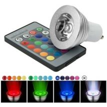Led-Spotlight Rgb-Licht Programmierbare Effekte Und Multicolor Gu10 3w Mit Fernbedienung