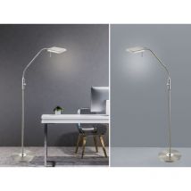 LED Stehleuchte BERGAMO Silber flexibel Sensordimmer - Höhe 135cm