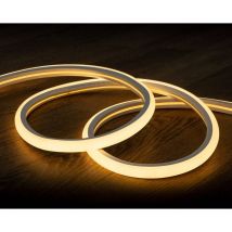 Efectoled - LED-Streifen Neon 7.5 W/m Dimmbar 220V ac 120 LED/m Halbrund 180o Warmes Weiss IP67 nach Mass Schnitt alle 100 cm 14 m