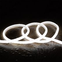 Ledkia - led Streifen Neon Dimmbar 220V Rund SFLEX14 IP65 nach Maß Schnitt alle 100 cm 3 m Kaltweiß
