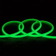 Ledkia - led Streifen Neon Dimmbar 220V Rund SFLEX14 IP65 nach Maß Schnitt alle 100 cm 3 m Grün