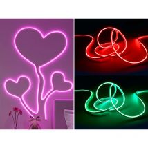 Led Streifen neon mit Fernbedienung, rgb Farbwechsel & Dimmer - 5 Meter