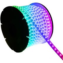 Efectoled - LED-Streifenrolle rgb 220V smd 60 LED/m 50m 15W/m silicone flex Breite 12mm Schnitt 100cm IP67 Ohne Fernbedienung