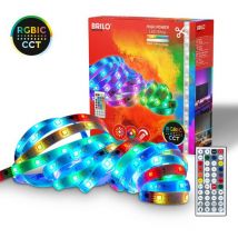 Led Stripe 5m rgbic Leiste Lichtband Dimmbar Fernbedienung Selbstklebend