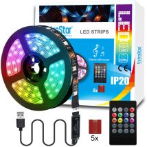 Extrastar - led Strips Light with remote control, power by usb, Length:3M