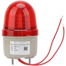 Aougo - LED-Blitz-Signalleuchte, 220 v AC/3 w, LED-Blinklicht für Scheinwerfer, Alarm-Warnleuchte, mit Bolzen befestigt, Durchmesser 75 mm