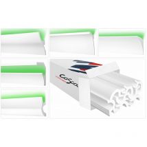 Led Stuckleisten aus hdps - hochdichtes Styropor, leicht & schlagfest Cosca LED-Leisten cled: 2 Meter / 1 Leiste, CM10 - 25 x 55 mm