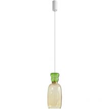 Lucande - led Suspension en verre 'Fay' en verre pour cuisine