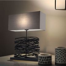 Schreib Nacht Tisch Lampe Wohn Ess Schlaf Zimmer Beistell Leuchte Textil Holz Strahler Im Set Inkl. Led Leuchtmittel
