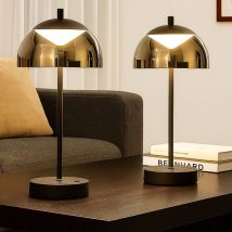 LED Tischlampe mit Touchdimmer Nachttischlampe Tischleuchte schwarz rauch, 2W 240lm warmweiß, neutralweiß, kaltweiß, DxH 18 x 35 cm, 2er Set