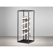 LED Tischleuchte GIAN Schwarz Gold dimmbar, Höhe 50cm