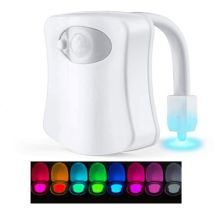Led-toiletten-nachtlicht Mit Bewegungssensor – Led-toilettenleuchte Für Badezimmer/wc/schrank/waschbecken/unterschrank – 8 Farben Mit Verschiedenen 