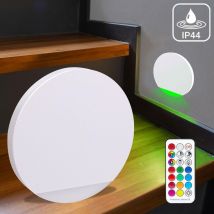 Led Treppenleuchte Ip44 Rund Weiß - Lichtfarbe: Rgb Warmweiß 3w - Lichtaustritt: Orbis