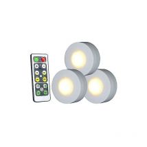 Led Under Cabinet Lamp Puck Light With Remote Control Warm Light 4000k
