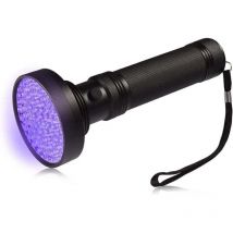 Led-uv-taschenlampe, 100 Ultraviolette Leds Zur Erkennung Von Haustierurin Und Flecken – Schwarz