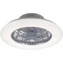 Starluna - Plafonnier cct Ventilateur de plafond 3 vitesses Ventilateur d'ambiance Ciel étoilé Lampe de salon Télécommande, acier blanc, 1x led