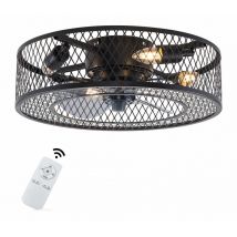 Gojoy - led Ventilateur de plafond ventilateur ventilateur éclairage avec télécommande 45.7 cm
