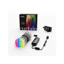 Twinkly - Curtain – App-gesteuerter LED-Lichtervorhang mit 210 rgb+w (16 Millionen Farben + Warmweiß) LEDs. 1,5 mal 2,1 Meter. Transparentes Kabel