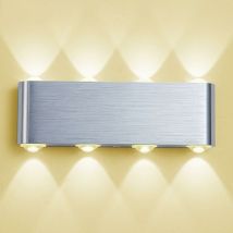 Led Wall Lamp, 8w Modern Aluminum led Wall Light Indoor Wall Lighting, Wall Sconce Lights for Kitchen Staircase Bedroom Corridor Living Room, Night