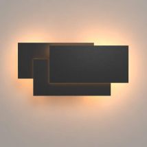 Stoex - Led Wall Light Indoor 24W Modern Wall Lights Simple Wall Sconce Warm White 3 In 1 Wall Light For Living Room Bedroom Stairwell Hallway Black