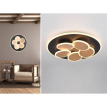 Trio - led Wand- & Deckenleuchte mandala Schwarz Gold mit Fernbedienung dimmbar, ø 49cm