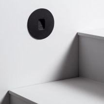 LED-Wandeinbauleuchte Aussen 2W Rund Schwarz Grasset 2700K Warmweiß
