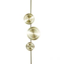 Led Wandleuchte Aluminium H: 120 Cm In Gold Warmweißes Licht 3000 K 1008 Lm Modern Wandlampe