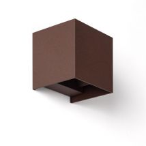 LED-Wandleuchte Aussen 10W Aluminium Doppelseitige Beleuchtung cct Wählbar Iridix Rost