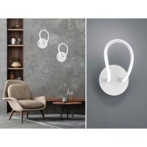 Led Wandleuchte bologna Metall Weiß matt 3 Stufen Dimmer, Höhe 26cm