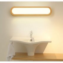 Led-wandleuchte Für Den Innenbereich, Dimmbare Holz-wandlampe, Led-wandleuchte Für Wohnzimmer, Schlafzimmer, Treppen, Flur, Badezimmer (45 Cm)