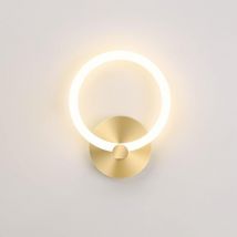 Led-wandleuchte Für Den Innenbereich, Goldfarben, Modern, Rund, Nachttischlampe, 19 Cm, Für Wohnzimmer, Flur, Wandleuchte, Schlafzimmer, Dekoration, 