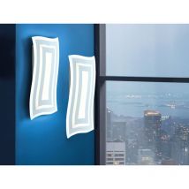 Led Wandleuchten 2er set flach dimmbar mit Schalter für Innen, Höhe 43cm