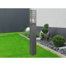 LED Wegeleuchte eckig Edelstahl in Anthrazit, Höhe 100cm, IP44