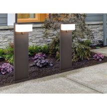 Led Wegeleuchte mit Bewegungsmelder 2er set Anthrazit, Höhe 80cm