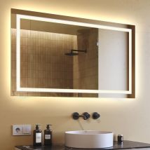 Artforma - Espejo de baño led (120x70) Espejo con iluminación led (LED015)