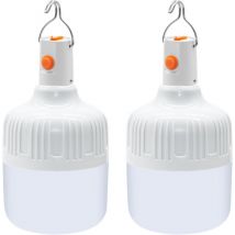 Sjqka - Ledeak 2 Pièces Lanterne Camping led, Lampe Camping usb Rechargeable Puissante 500 Lumens Lampe Exterieur, 3 Modes Luminosité, Portable