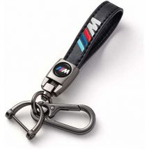 BMW - Leder-Auto-Schlüsselanhänger, Auto-Schlüsselanhänger, Geschenke für Familie, Autozubehör M-Serie Schlüsselanhänger, Schwarz, 2 Stück