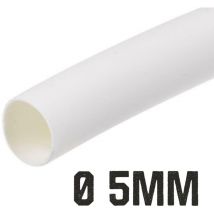 1 Metro Tubo Guaina Termorestringente Diametro 5mm Colore Bianco