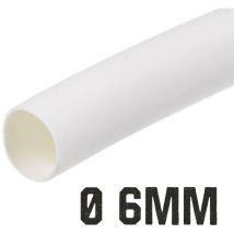 Zorei - 1 Metro Tubo Guaina Termorestringente Diametro 6mm Colore Bianco