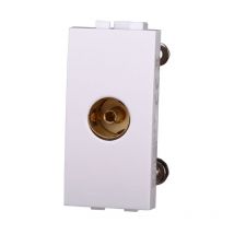 Modulo presa per antenna tv ø 9,5 mm, serie Space, bianco, compatibile con serie BTicino Living Ettroit LB2251