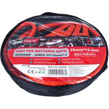 Emhome - Kit Cavi Per Avviamento Batteria 2000 Ampere Per Soccorso Emergenza Auto Moto Sezione Rame 35mmq 2,5 Metri