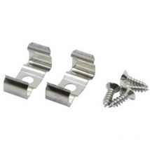 LCV11 LEDconnect Befestigungsclips (flach) 2er Set Edelstahl - Ledmaxx