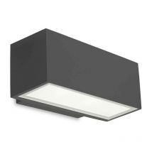 Leds-c4 - Afrodita - Applique Murale Extérieure led Up & Down Gris Urbain 22cm 1217lm 4000K IP65