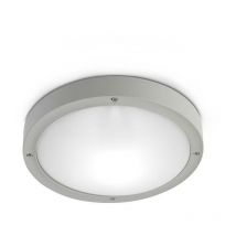 Efectoled - Leds-C4 Basic Aluminium - 1 Light Outdoor Aluminium Ceiling Light Grey IP65, E27
