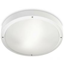Ledkia - Leds-C4 Basic - Outdoor led Round Flush Ceiling Light Basic White 36cm 3395lm 4000K IP65